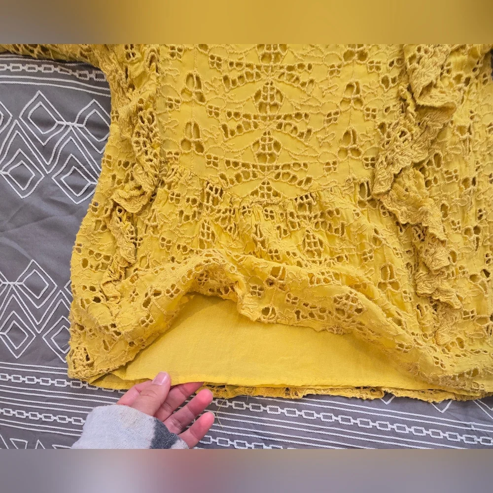 Anthropologie Maeve Clementine Eylet Lace Blouse Size 2